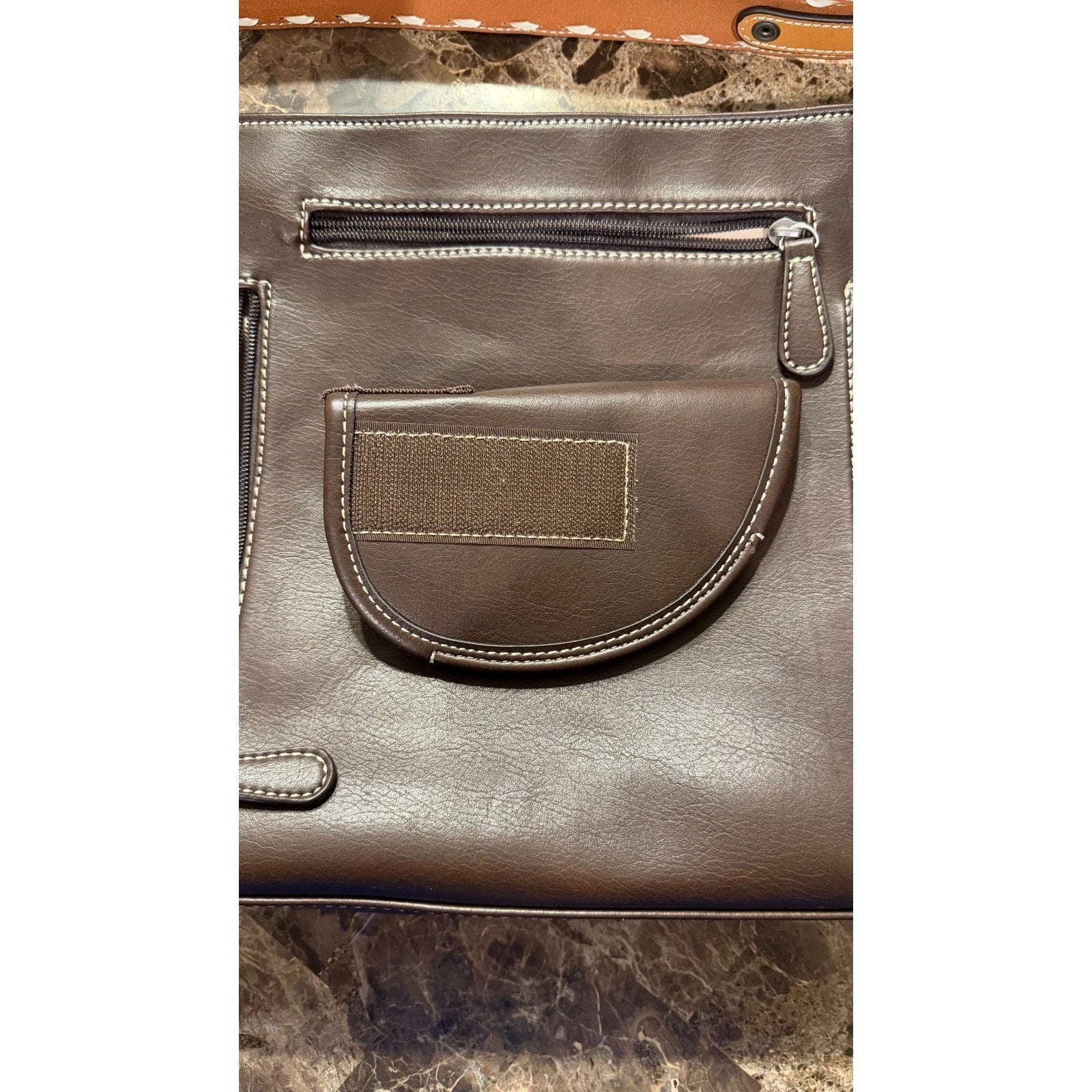 Angel Ranch Angora Messenger Conceal Carry Handbag - Floral Tooled Strap NWT