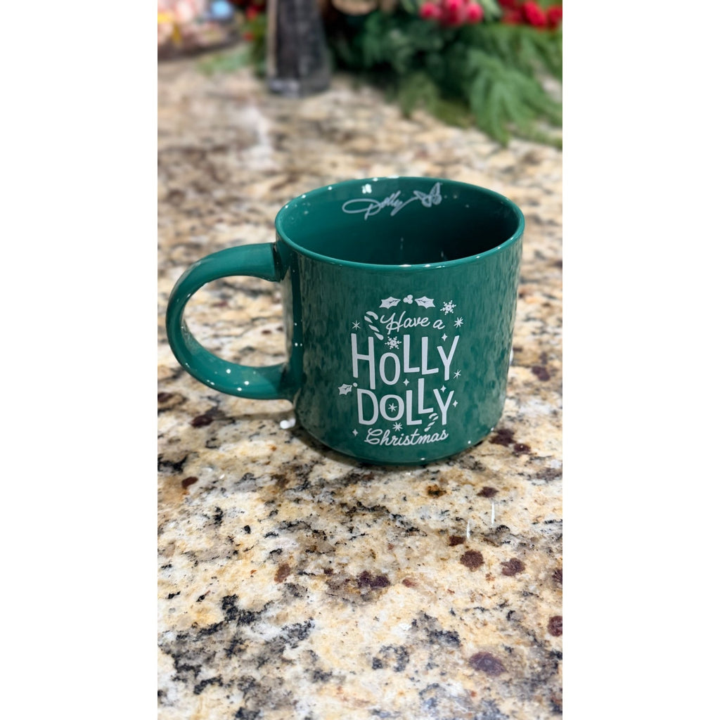 NWT Dolly Parton "Holly Dolly" 16 oz Holiday Mug — Green