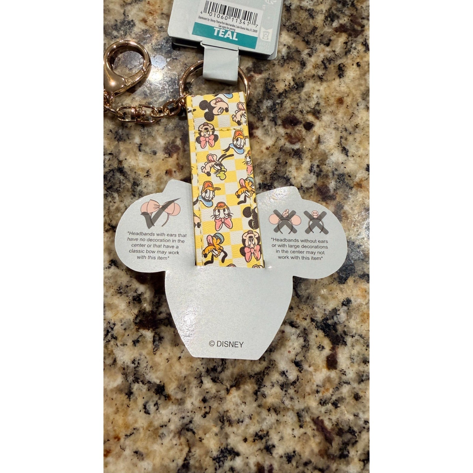 NEW Disney Parks "Mickey and Friends" Ears/Headband Holder Keychain