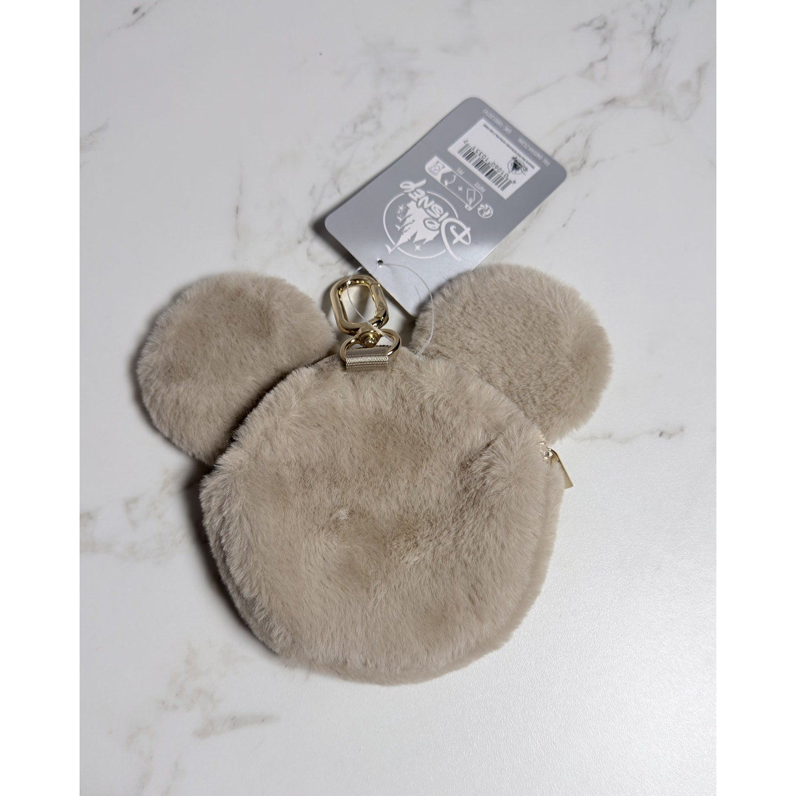 Disney Parks Mickey Mouse Plush Mocha Coin Purse Charm NWT