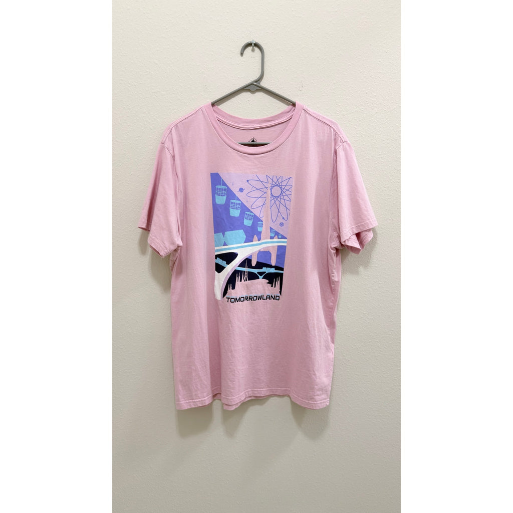 Disney Parks Tomorrowland Pink T-shirt Adult Unisex Large Preowned