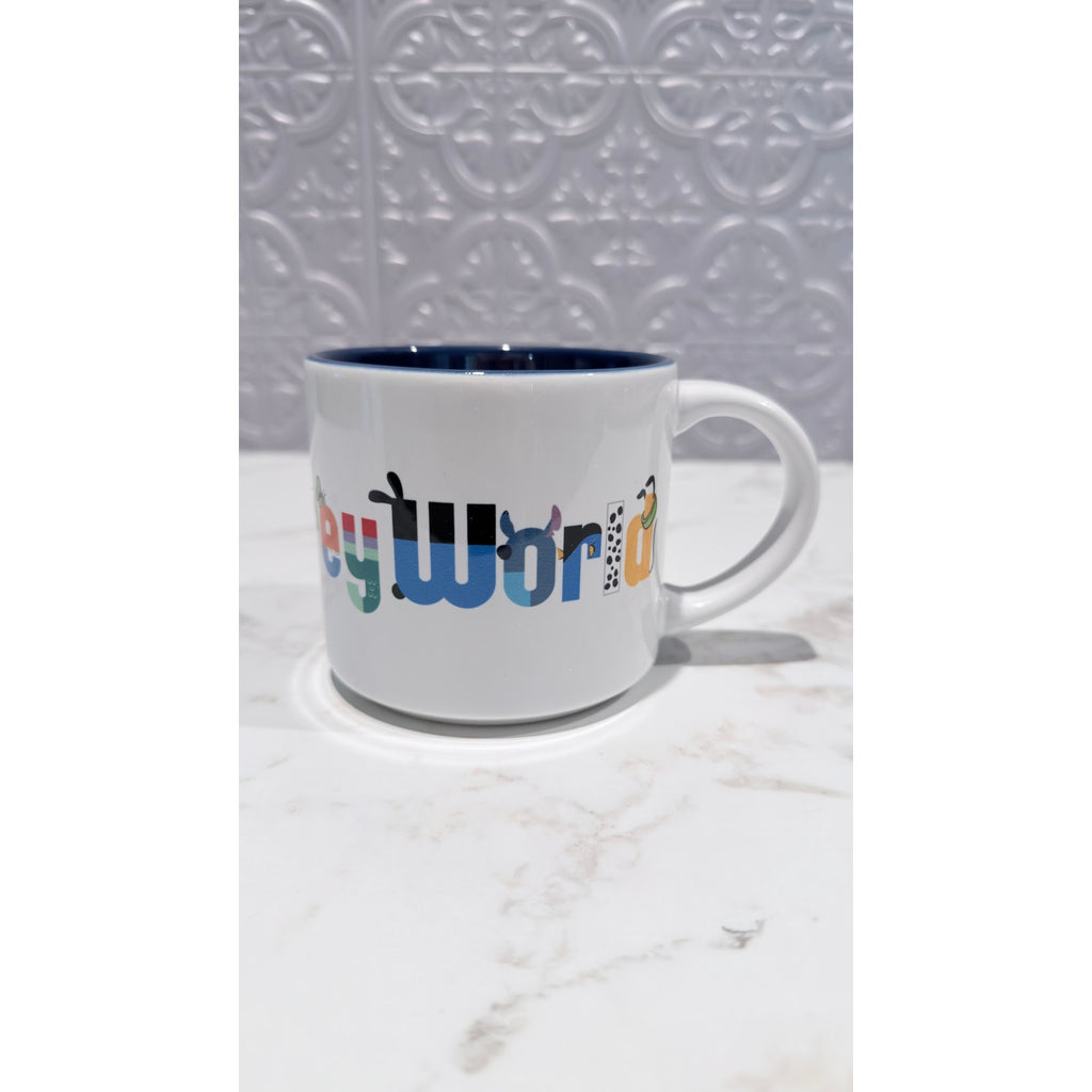 Walt Disney World Character Logo Stackable Mug Ceramic 14oz New