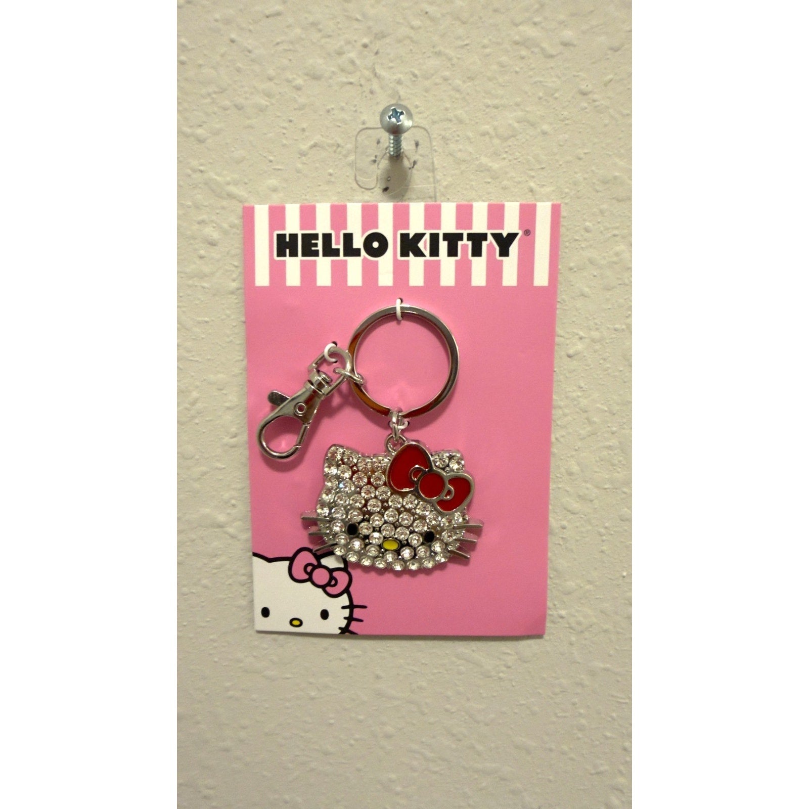 NWT Sanrio Hello Kitty 3D Pave Crystal Bling Keychain - Bag Charm