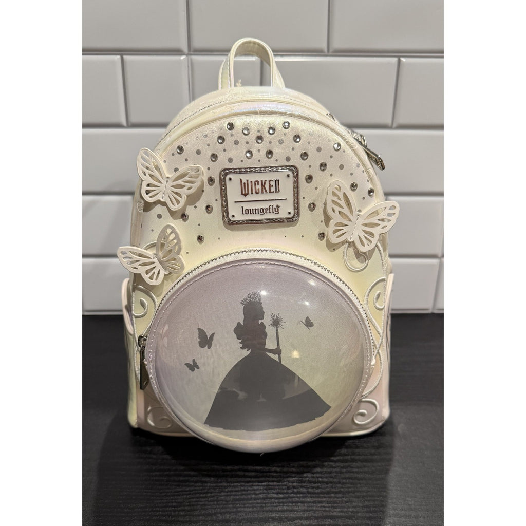 NWT Loungefly Wicked: For Good Glinda Butterfly Bubble Mini Backpack