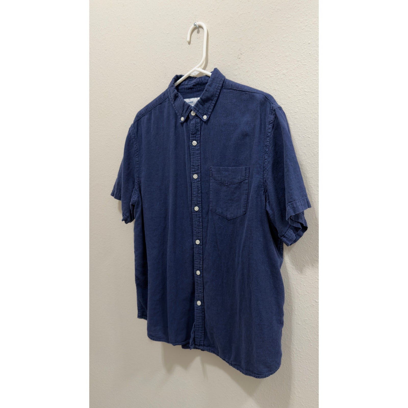 Old Navy Men's Relaxed-Fit Linen-Blend Short-Sleeve Shirt - Large