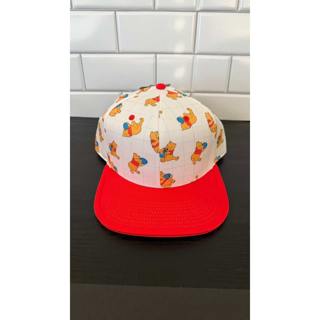 Disney Parks Winnie the Pooh Baseball Hat Cap Flat Bill Adult One Size NWT