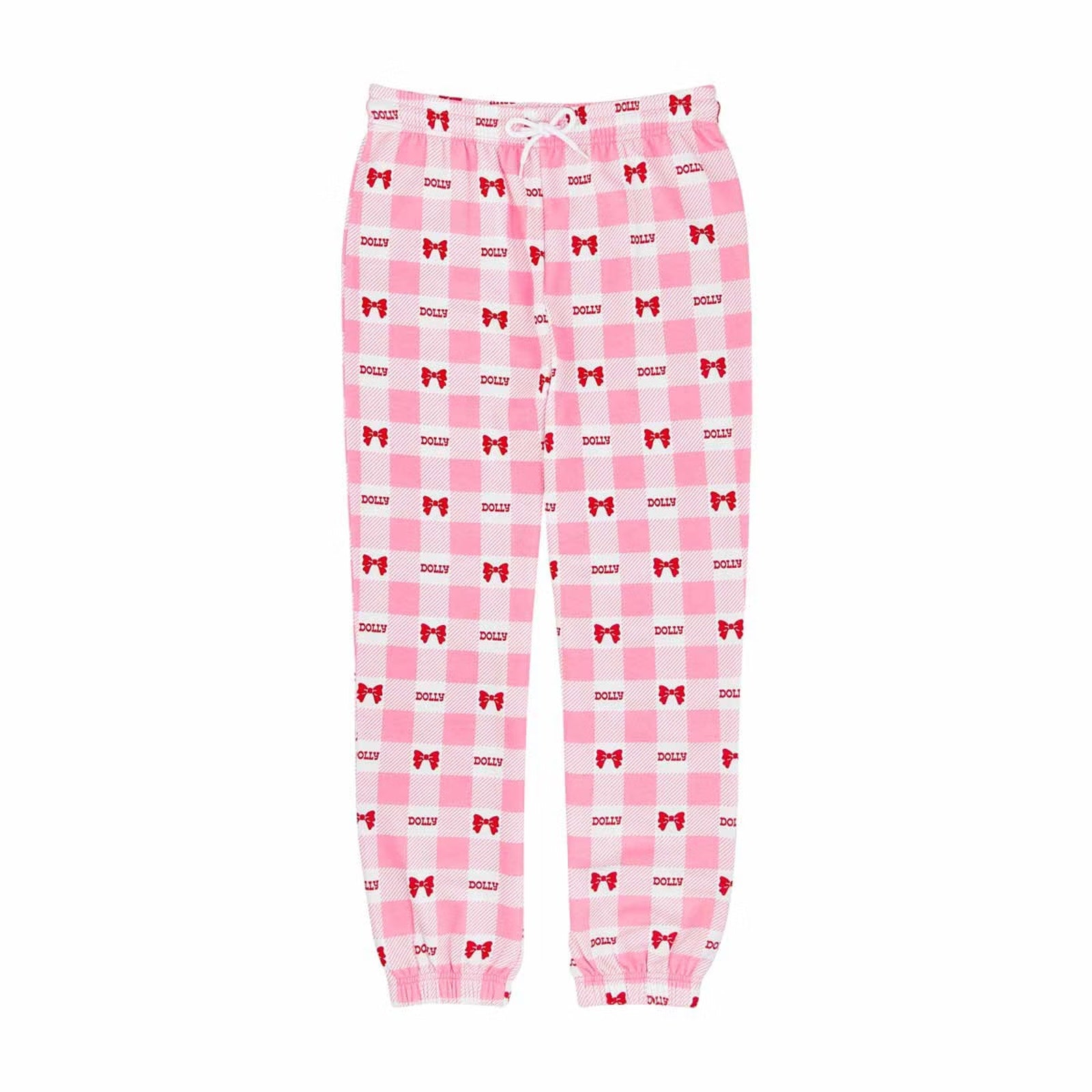 NEW Dolly Parton "Bows & Checks" Jogger Pajama Pants – Adult XL