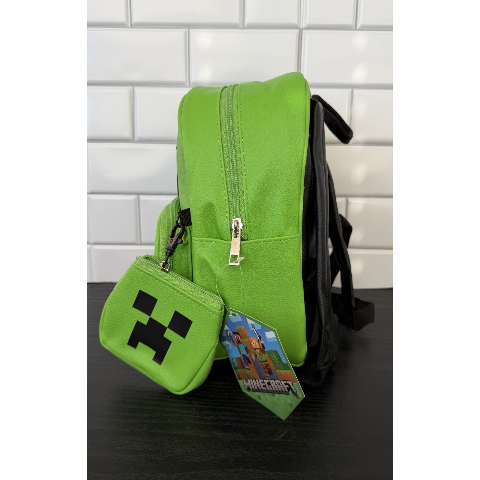 NEW Minecraft Creeper Mini Backpack and Attachable Coin Purse Set