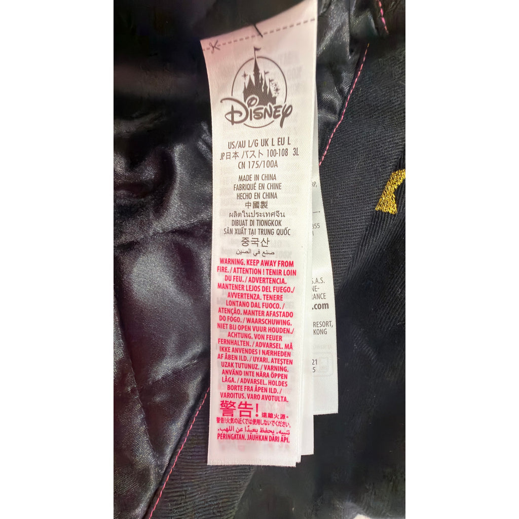 Disney Pink Black Racing Princess Castle Jacket Girls Large Her Universe NWT