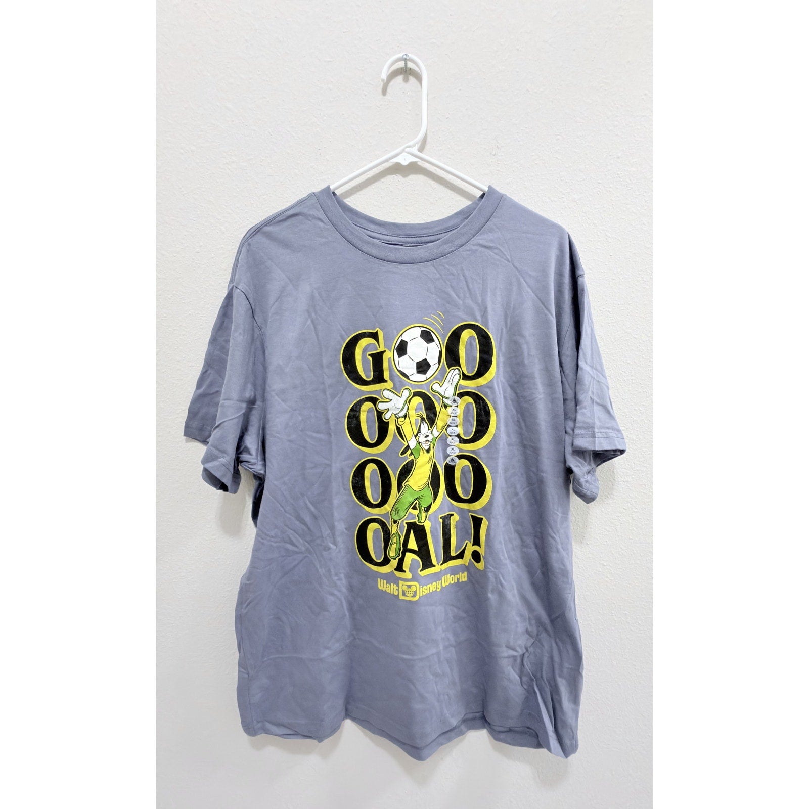 NWT Disney Parks Goofy "GOAL!" Soccer T-Shirt - Adults XL