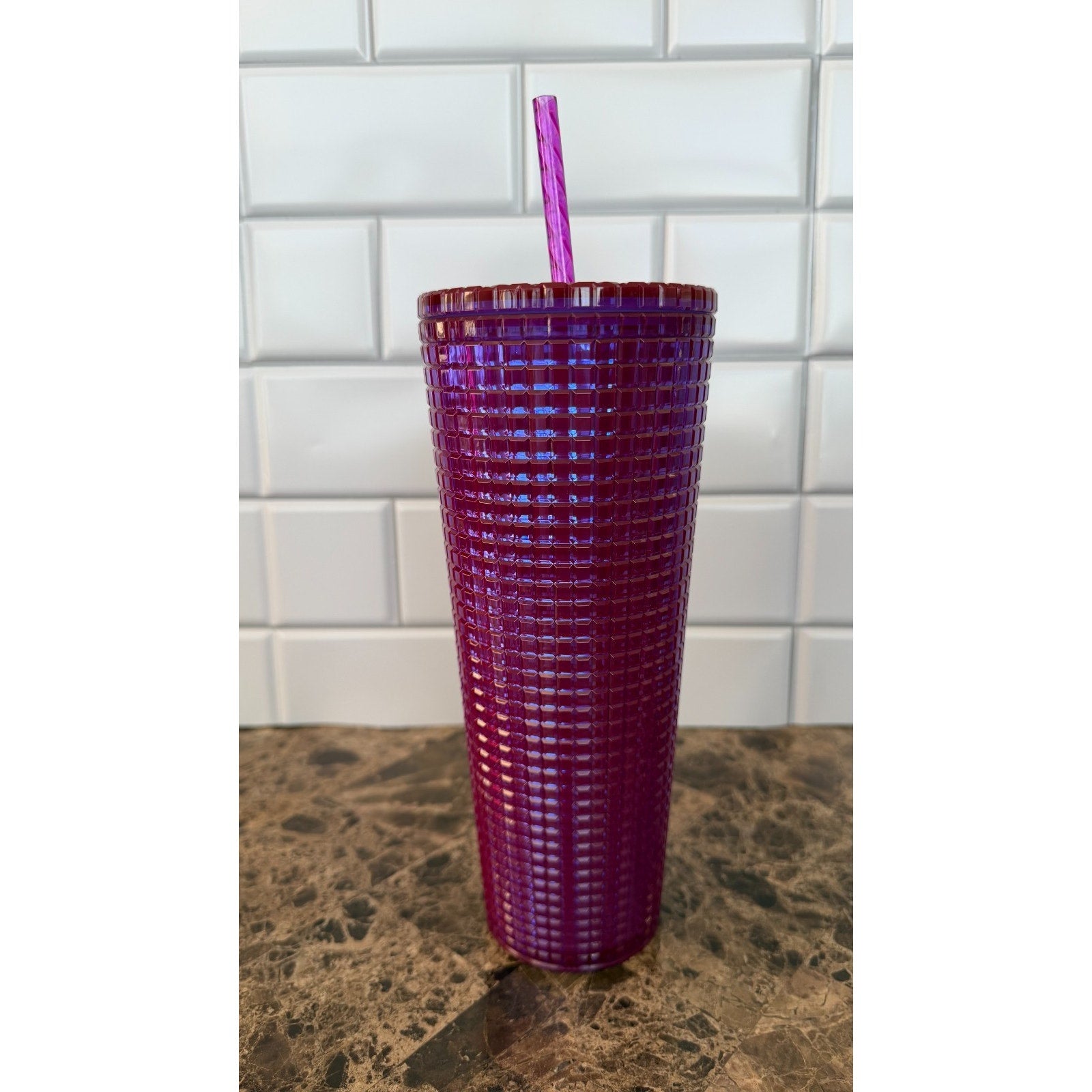 Starbucks Pink Bling Berry Blast Studded Venti Tumbler 24oz 2022 NEW