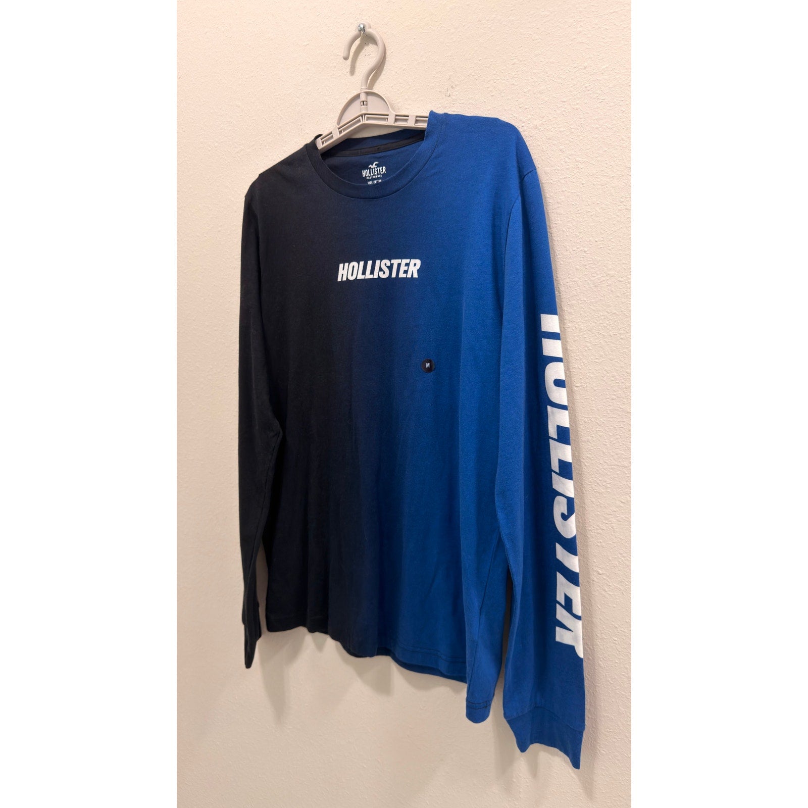 Hollister California Men's Ombre Long Sleeve T-Shirt Adult Medium NWT