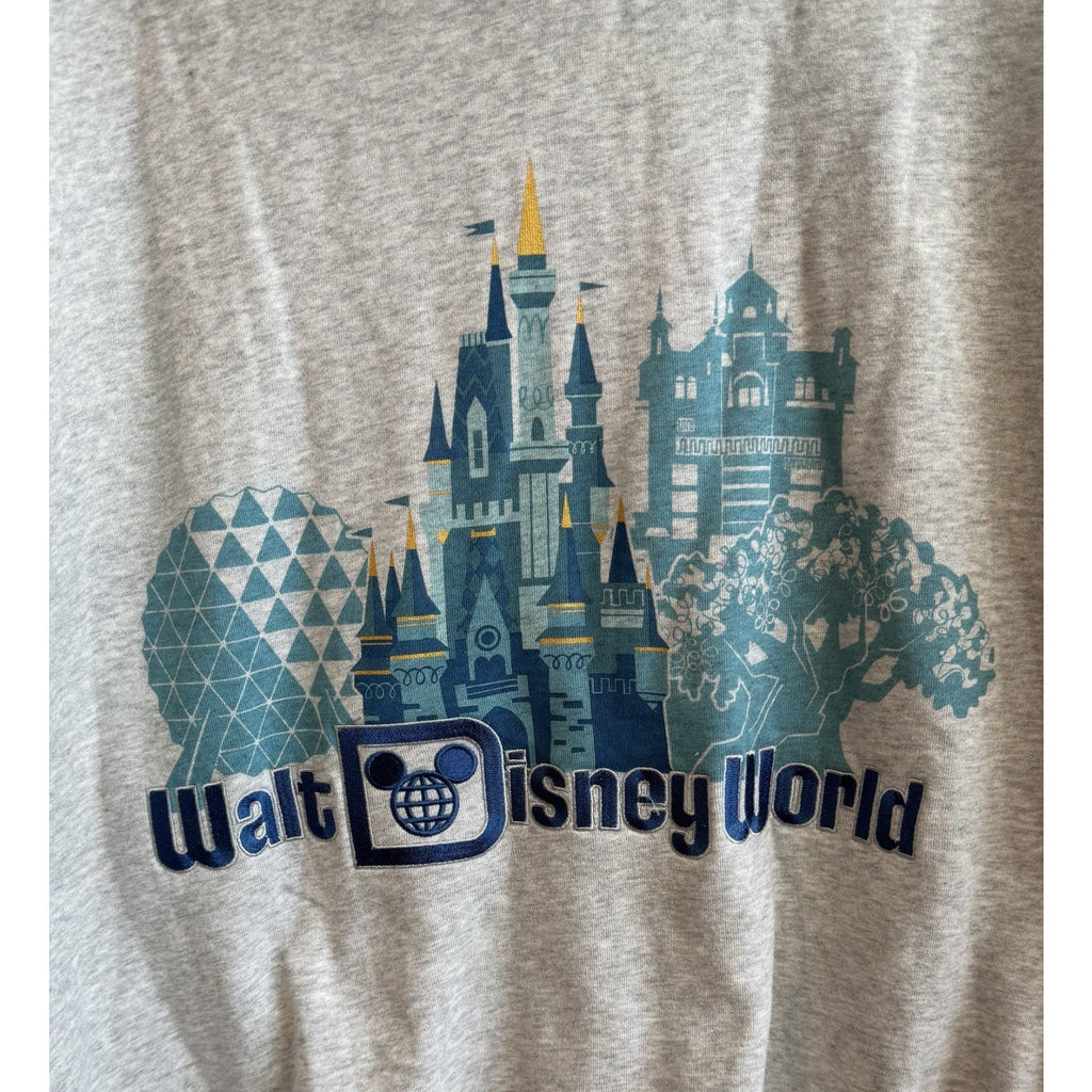 Disney Parks Walt Disney World Icons Four Parks Full Zip Hoodie Large NWT