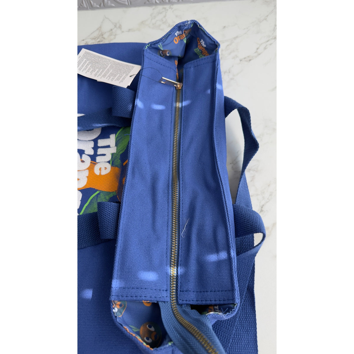 Disney Parks Flower & Garden Festival 2026 Orange Bird Blue Canvas Tote Bag NEW