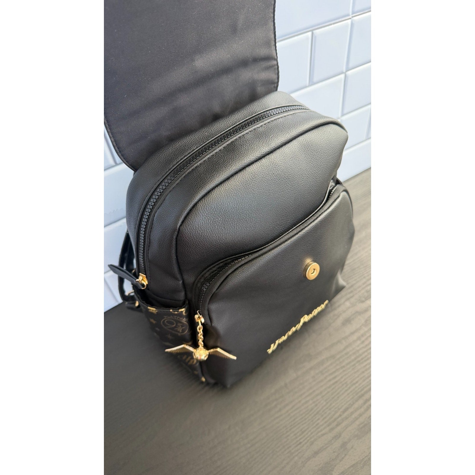 NEW Primark x Harry Potter Black and Gold Backpack