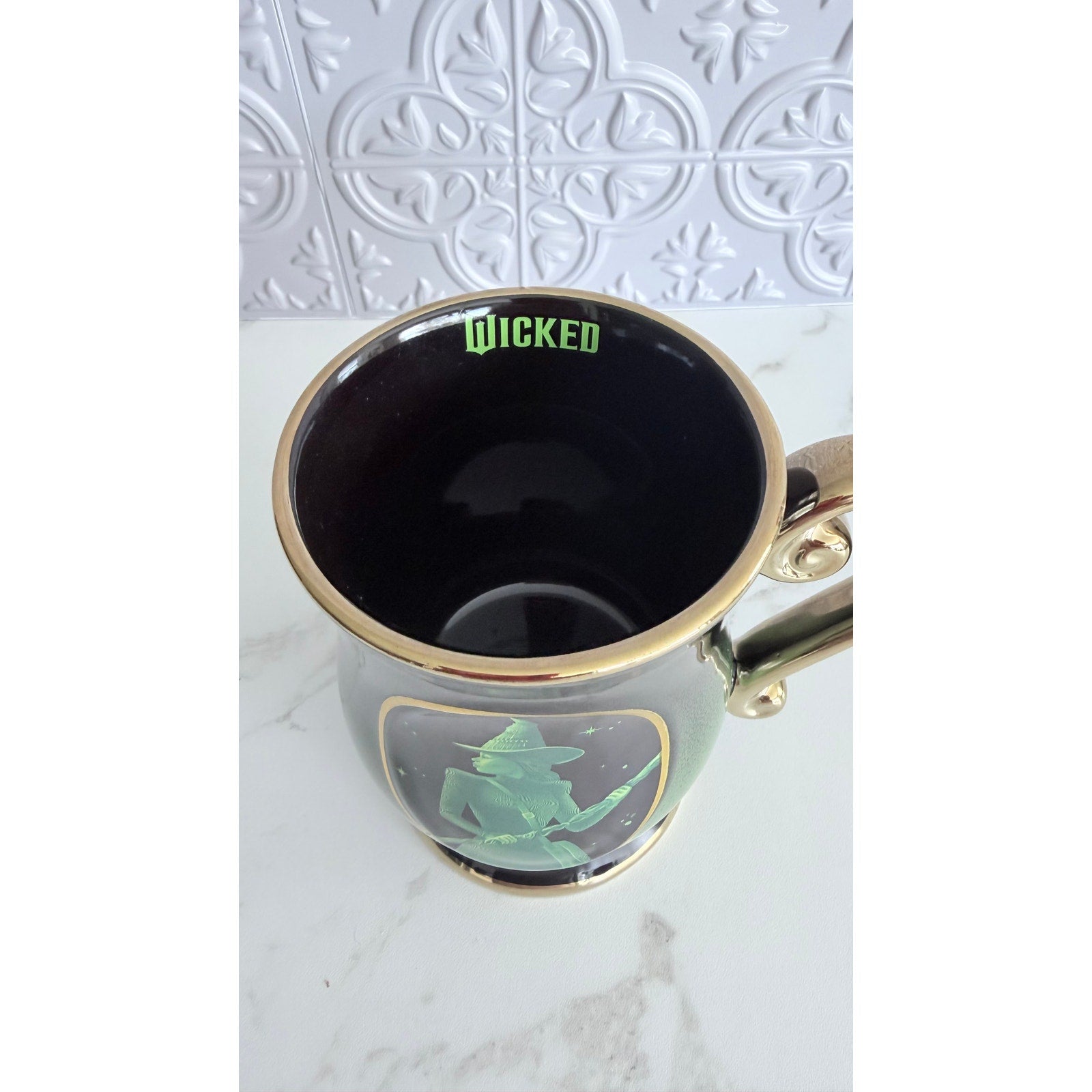 Wicked Movie Defying Gravity Elphaba Ceramic Mug 17.5 oz Silver Buffalo NEW
