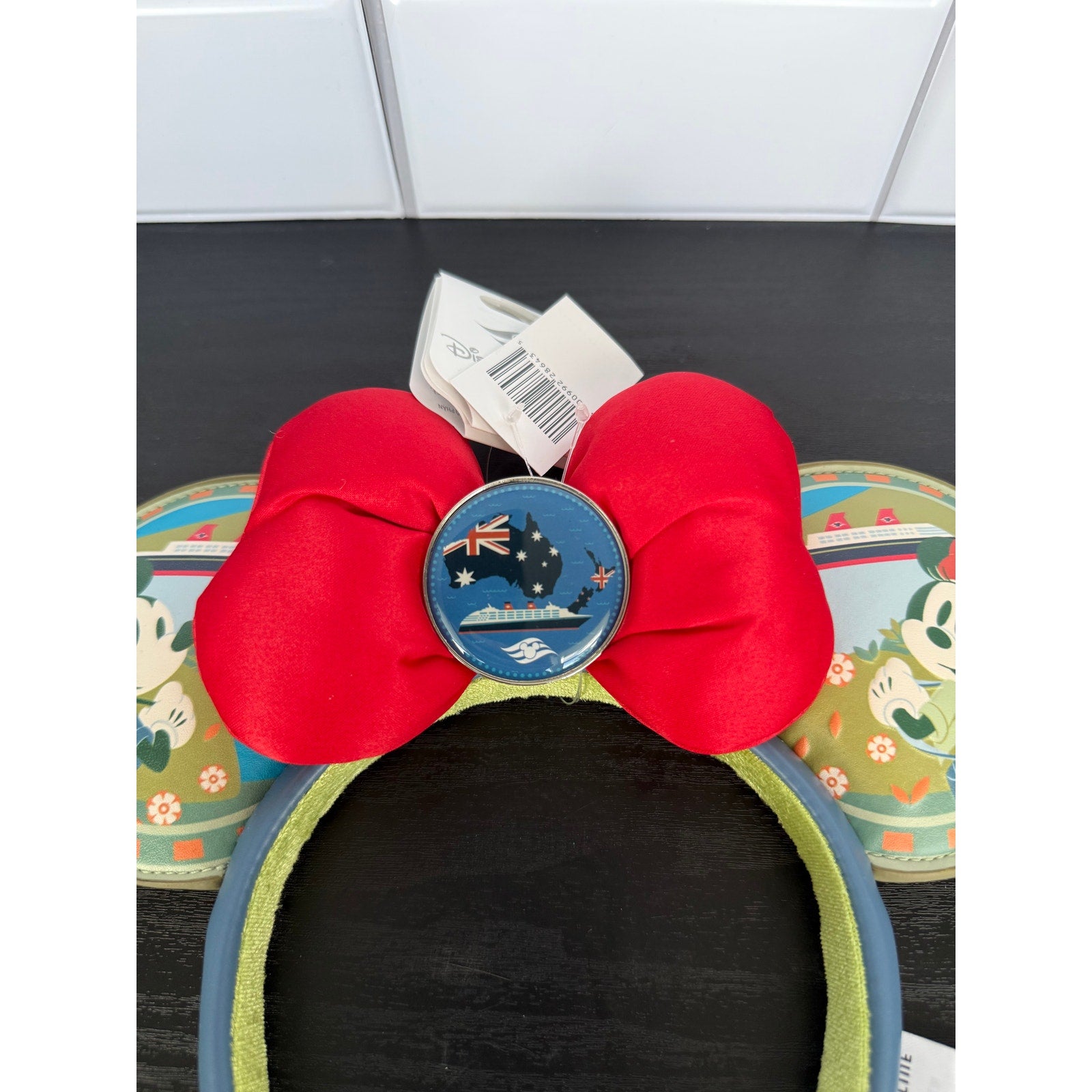 Disney Cruise Line Mickey & Minnie Australia Ear Headband NWT