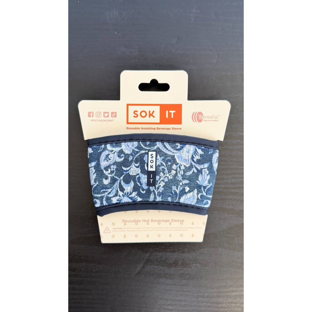 HotSok "Paisley Patchwork" Insulated Hot Coffee Sleeve - Boho Print NWT