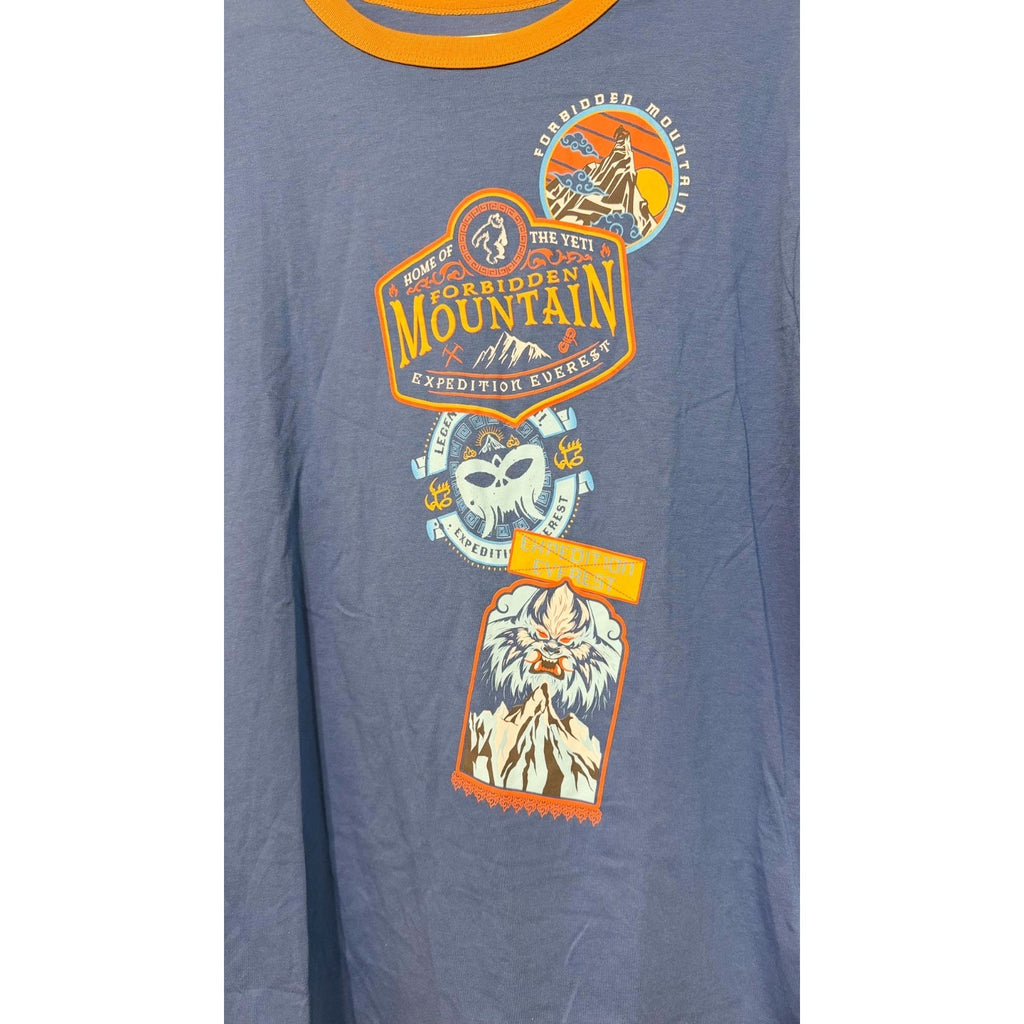 Disney Parks Expedition Everest Summit T-shirt Blue Adult Unisex Small NEW