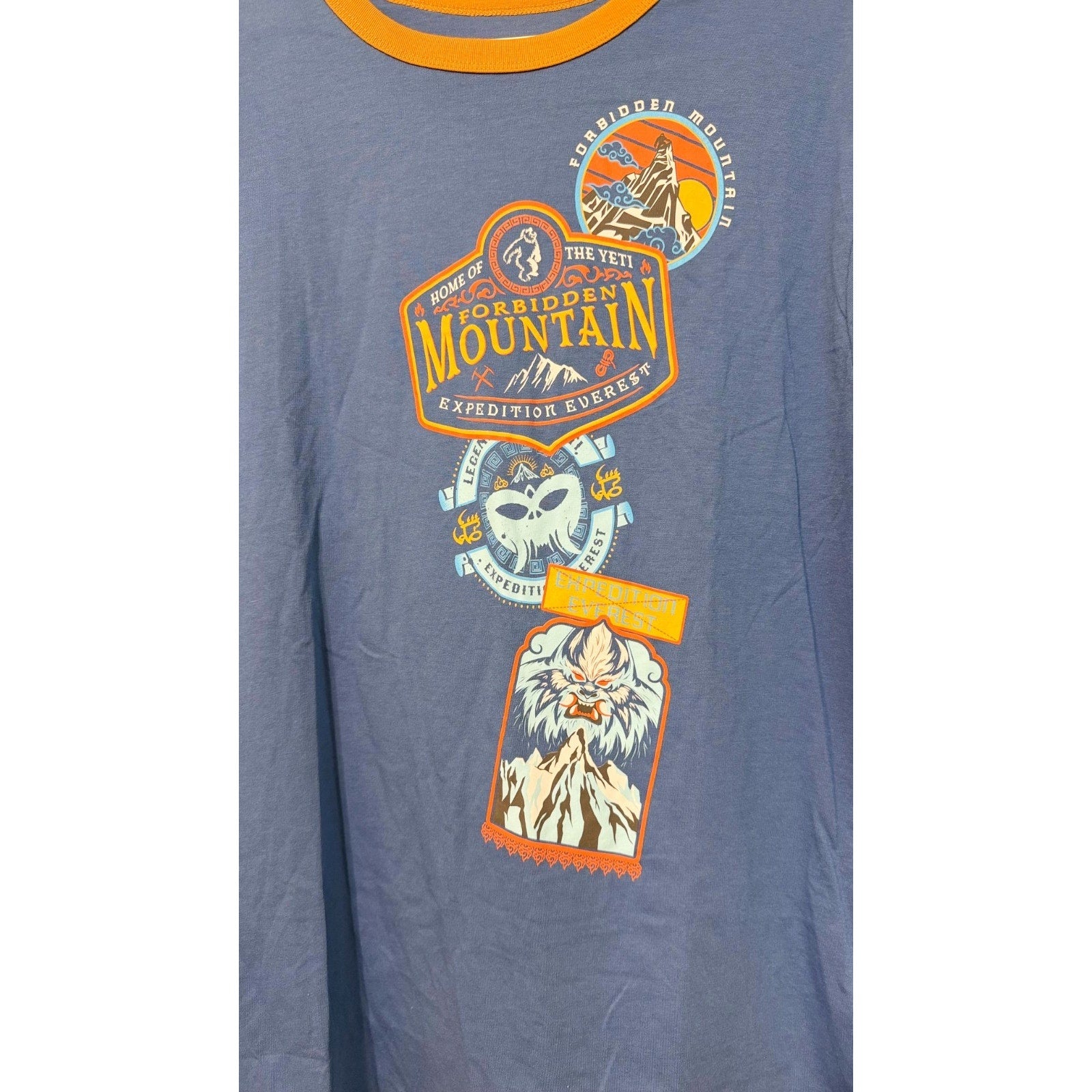 Disney Parks Expedition Everest Summit T-shirt Blue Adult Unisex Small NEW