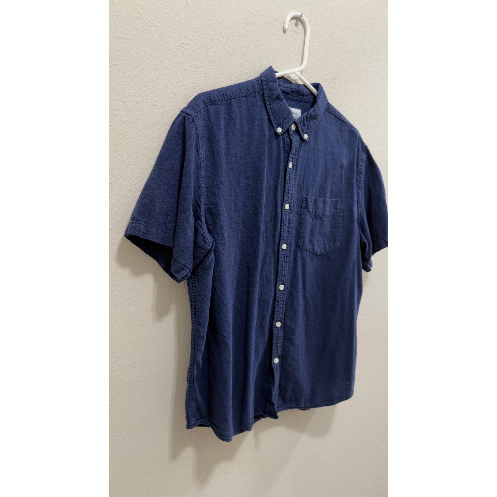 Old Navy Men's Relaxed-Fit Linen-Blend Short-Sleeve Shirt - Large
