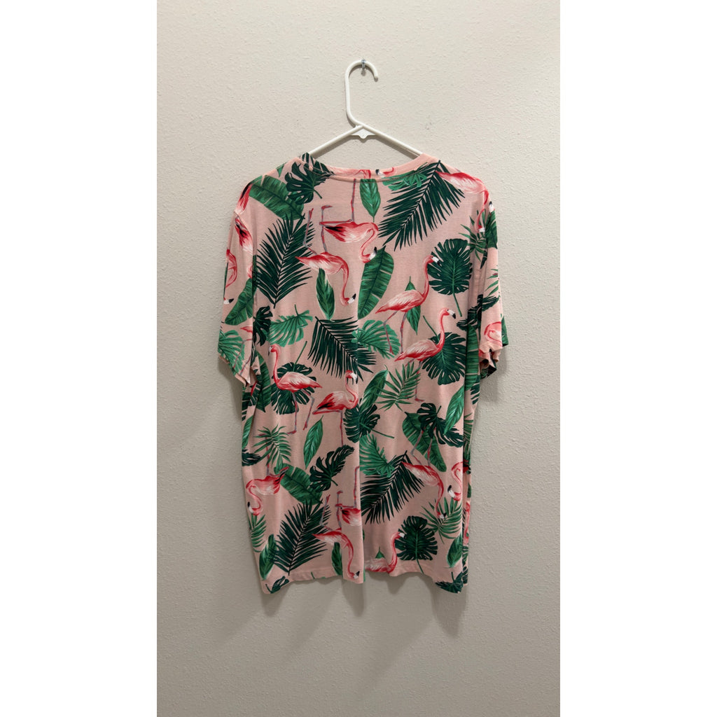 Old Navy Men's Flamingo Tropical Soft Washed Crewneck T-Shirt Size XL