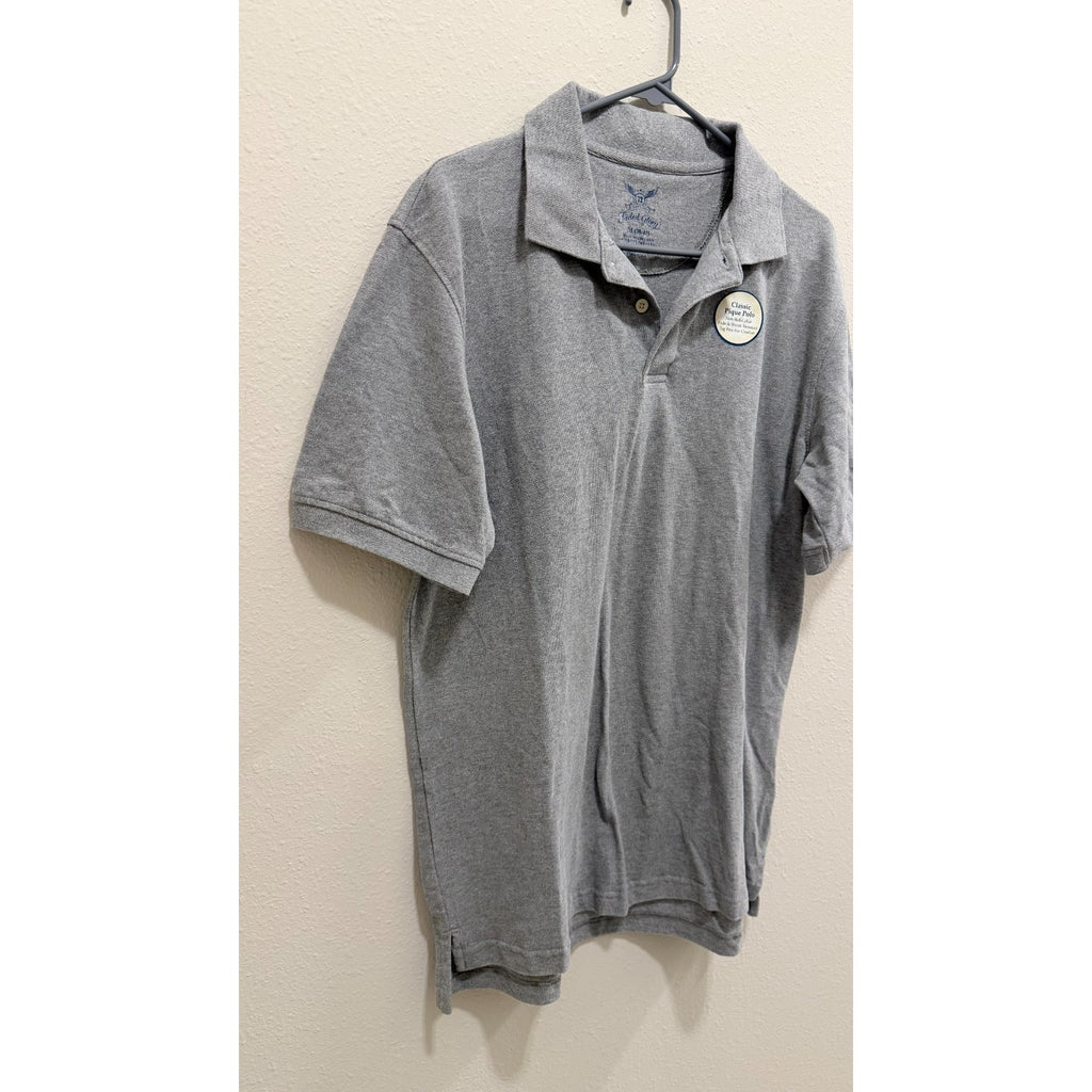 Faded Glory Men's Gray Polo Shirt Short Sleeves Size Medium NWOT