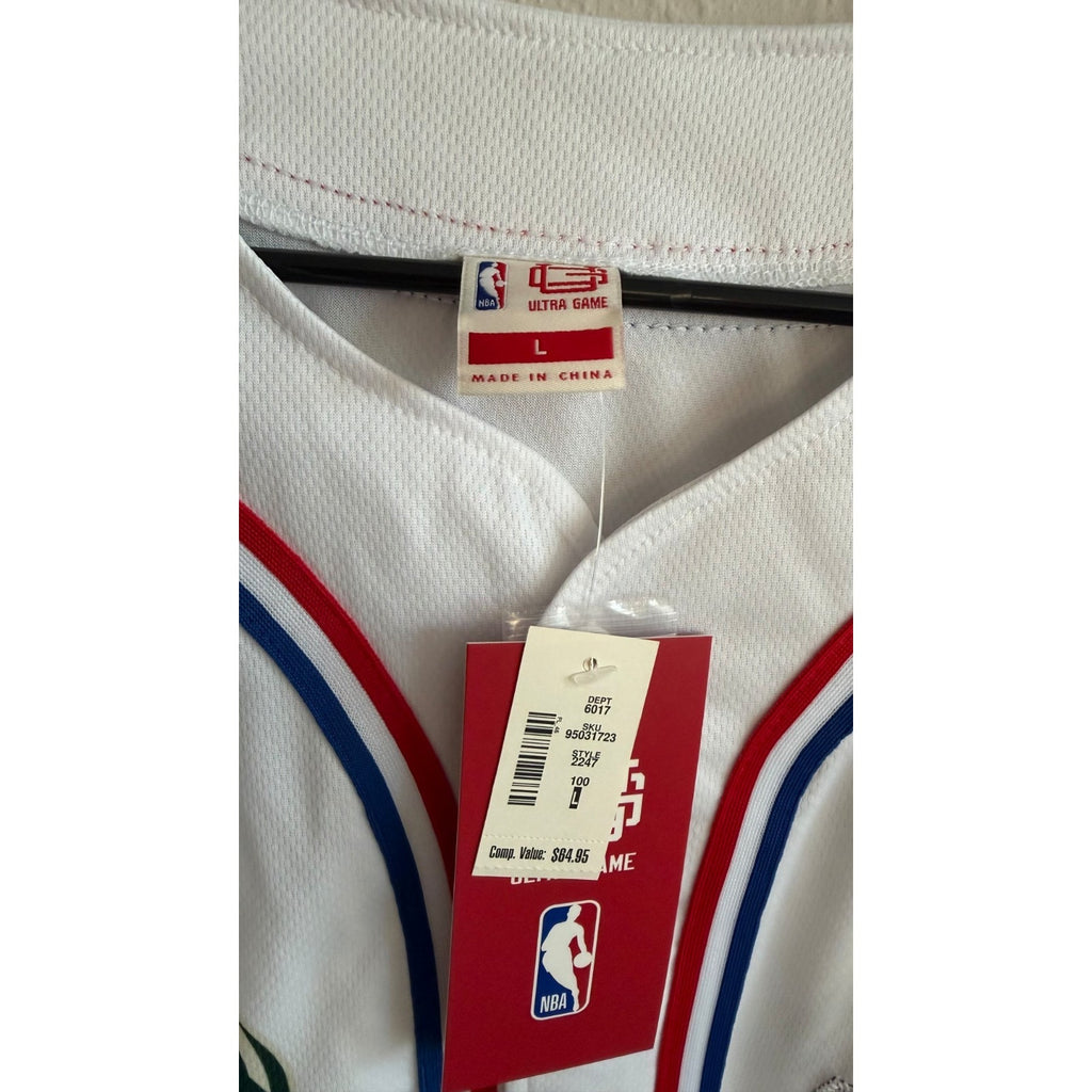 NEW Aeropostale NBA Team Logos White Baseball Jersey Large
