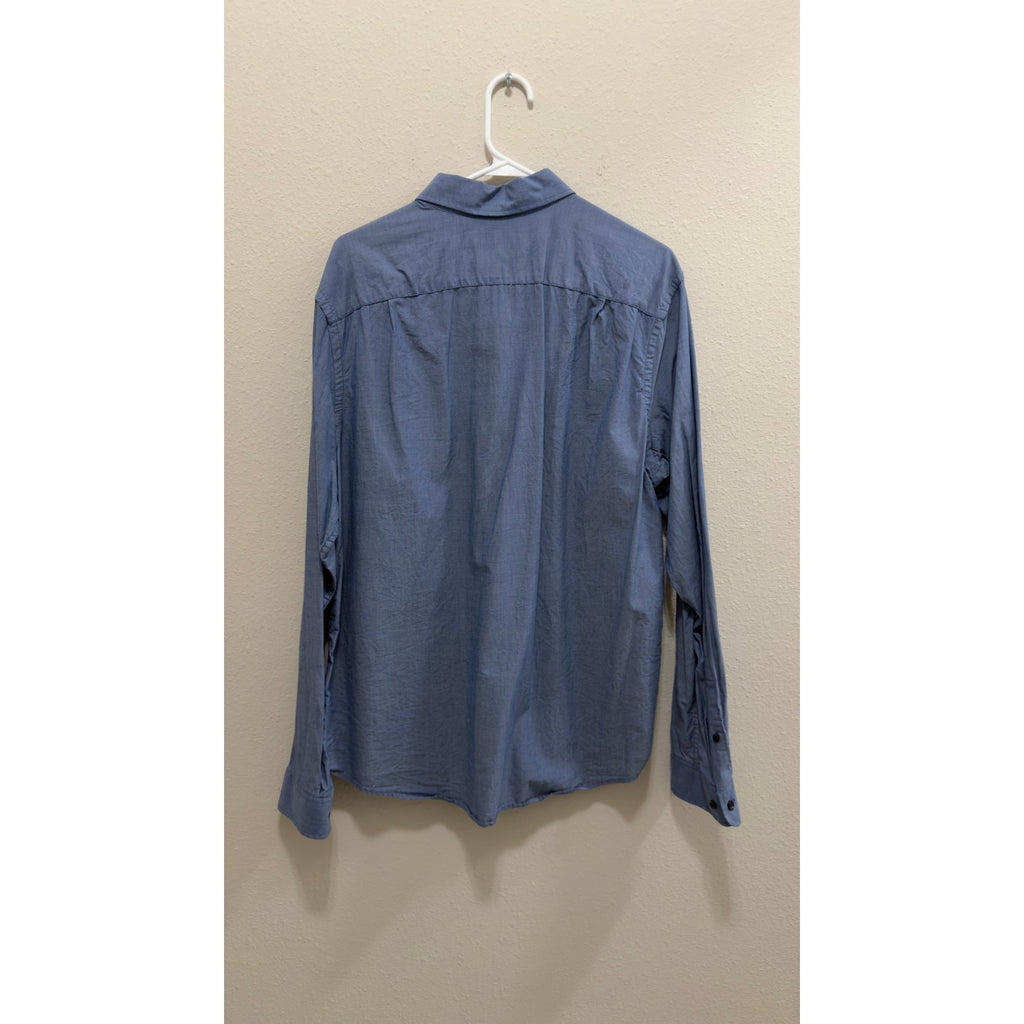 Goodfellow & Co Men's Large Northrop Slate Blue Long Sleeve Button-Down Shirt