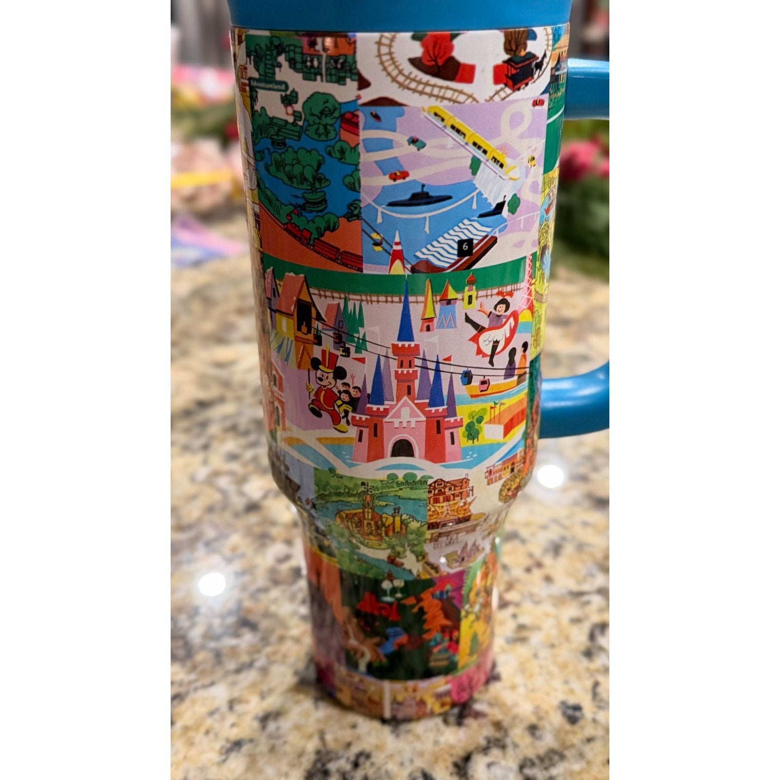 Disney Parks Vintage Maps 40oz Stainless Steel Tumbler - NWT