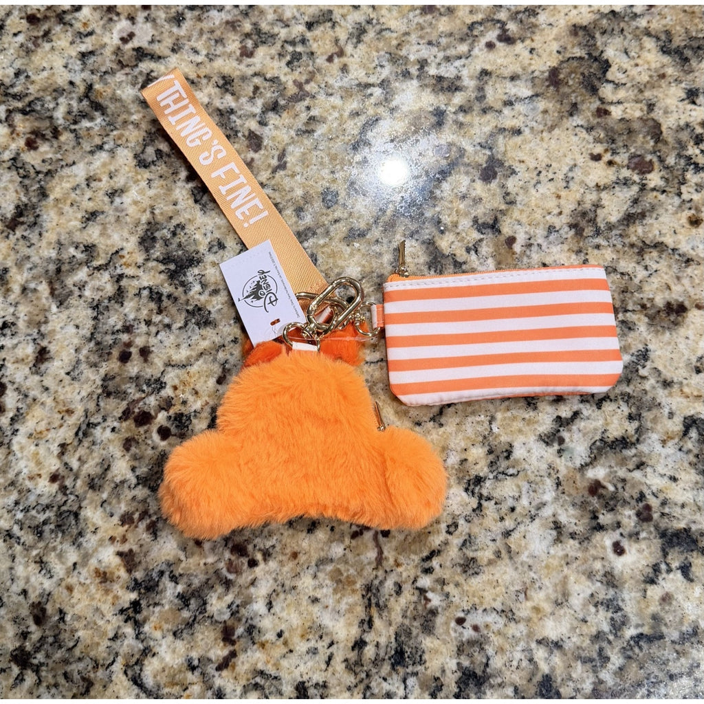 NWT 2025 Disney Parks Inside Out 2 Anxiety Dual Pouch Wristlet Wallet Bag Charm