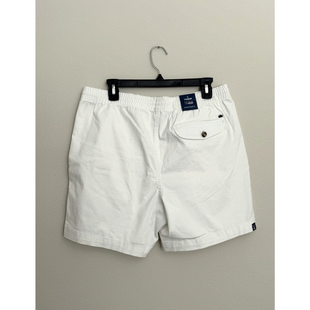 Crown & Ivy Men’s Motion Flex Shorts | White | Small (S) | 6” Inseam | NWT