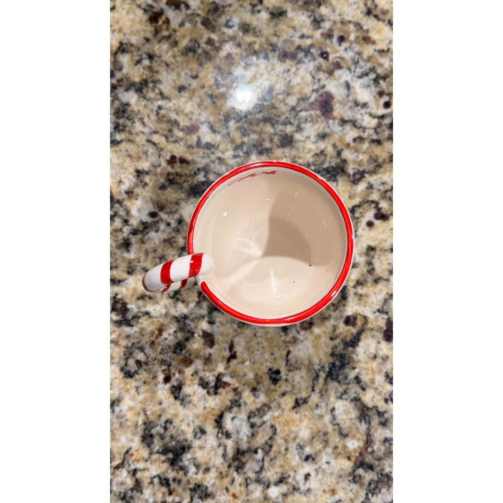 Dolly Parton “Holly Dolly” Mug Candy Cane Handle w/Dolly Signature, Butterfly