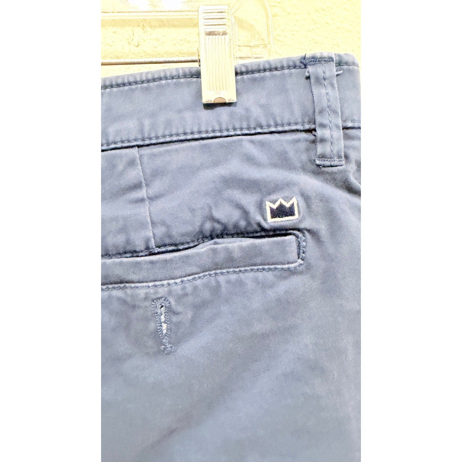 Crown & Ivy Men's Motion Flex Chino Shorts - Navy, Size 36 (Preowned)