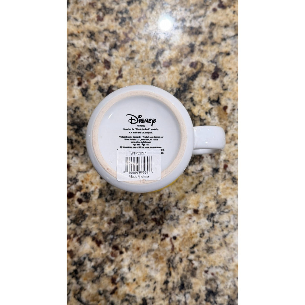 DISNEY Winnie The Pooh Oh Bother Honey White 20oz Ceramic Camper Mug Coffee.