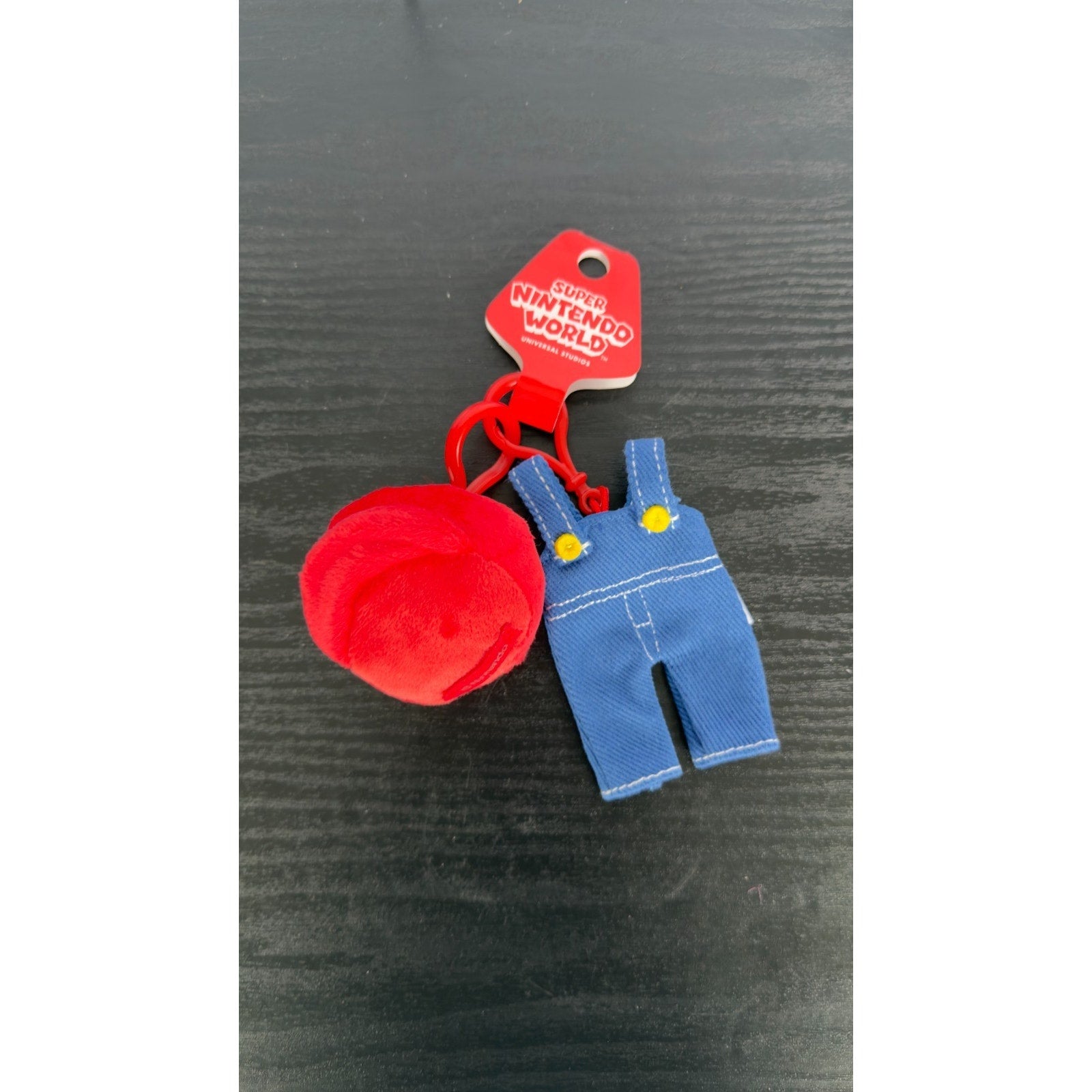 Universal Studios Super Nintendo World Mario Hat & Overalls Plush Keychain NEW