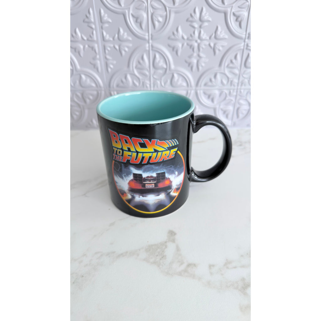 Back to the Future DeLorean Time Machine Ceramic Mug 20 oz Silver Buffalo NEW