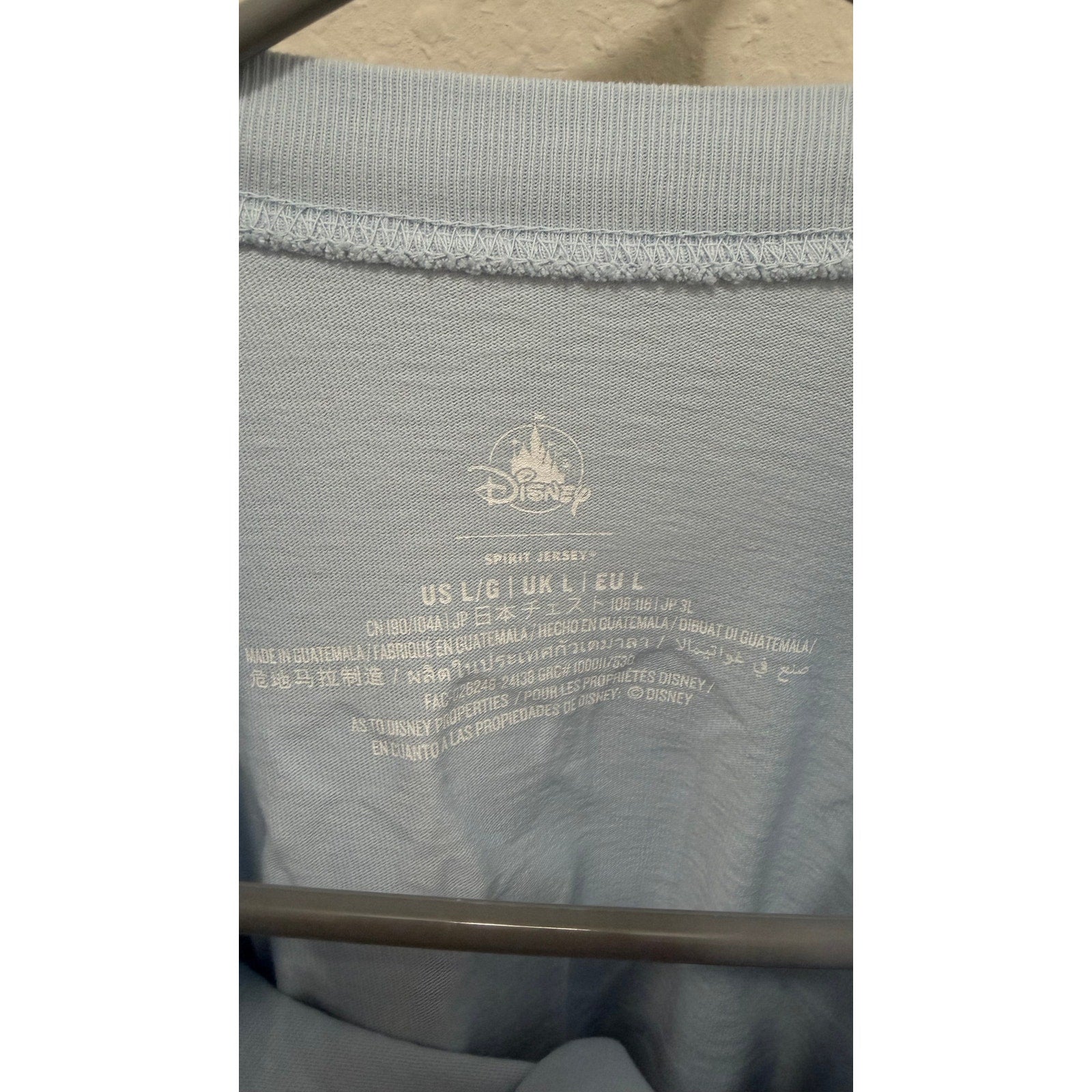 Walt Disney World Magic Kingdom Park Icons Spirit Jersey Light Blue Large NWT