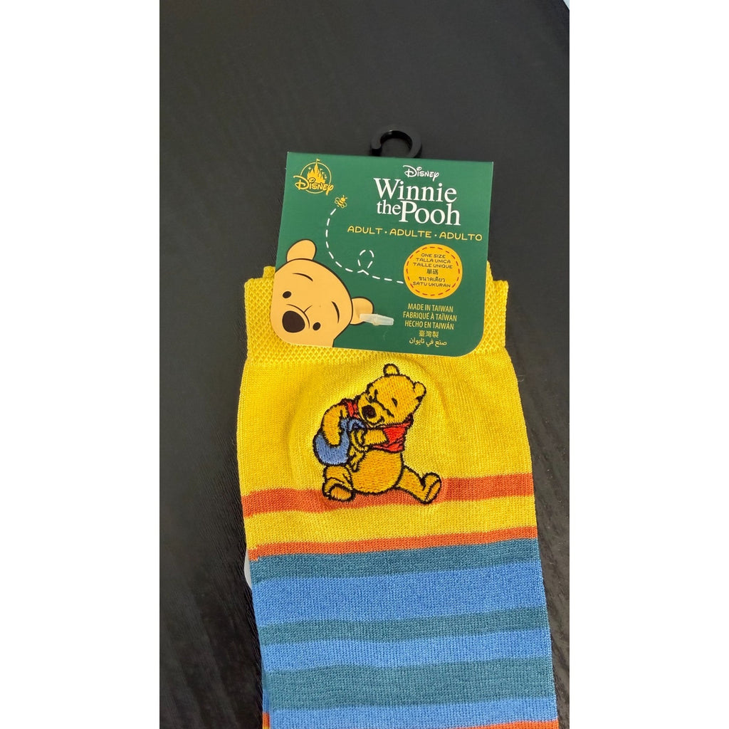 NEW Disney Winnie the Pooh Adult Striped Socks - One Size