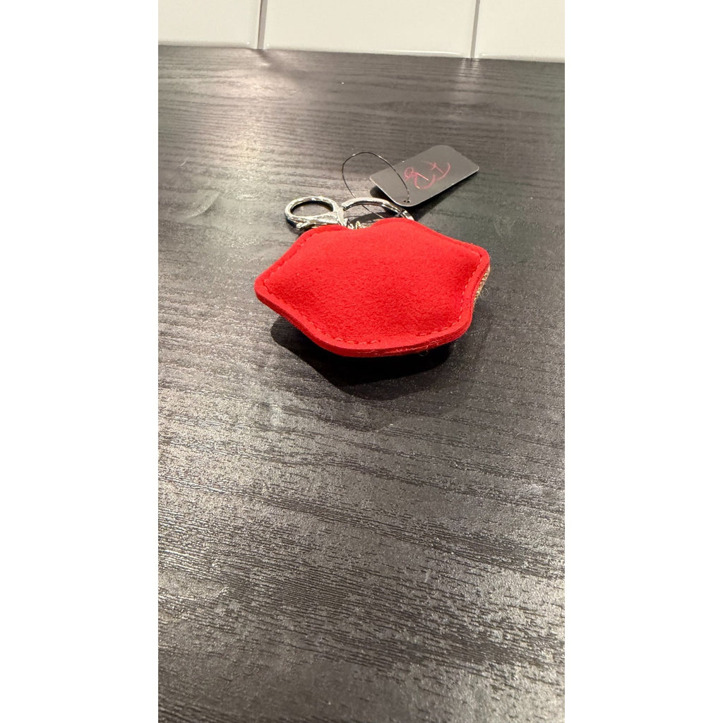 NWT Rhinestone Vampire Fangs Lips Keychain/Bag Charm