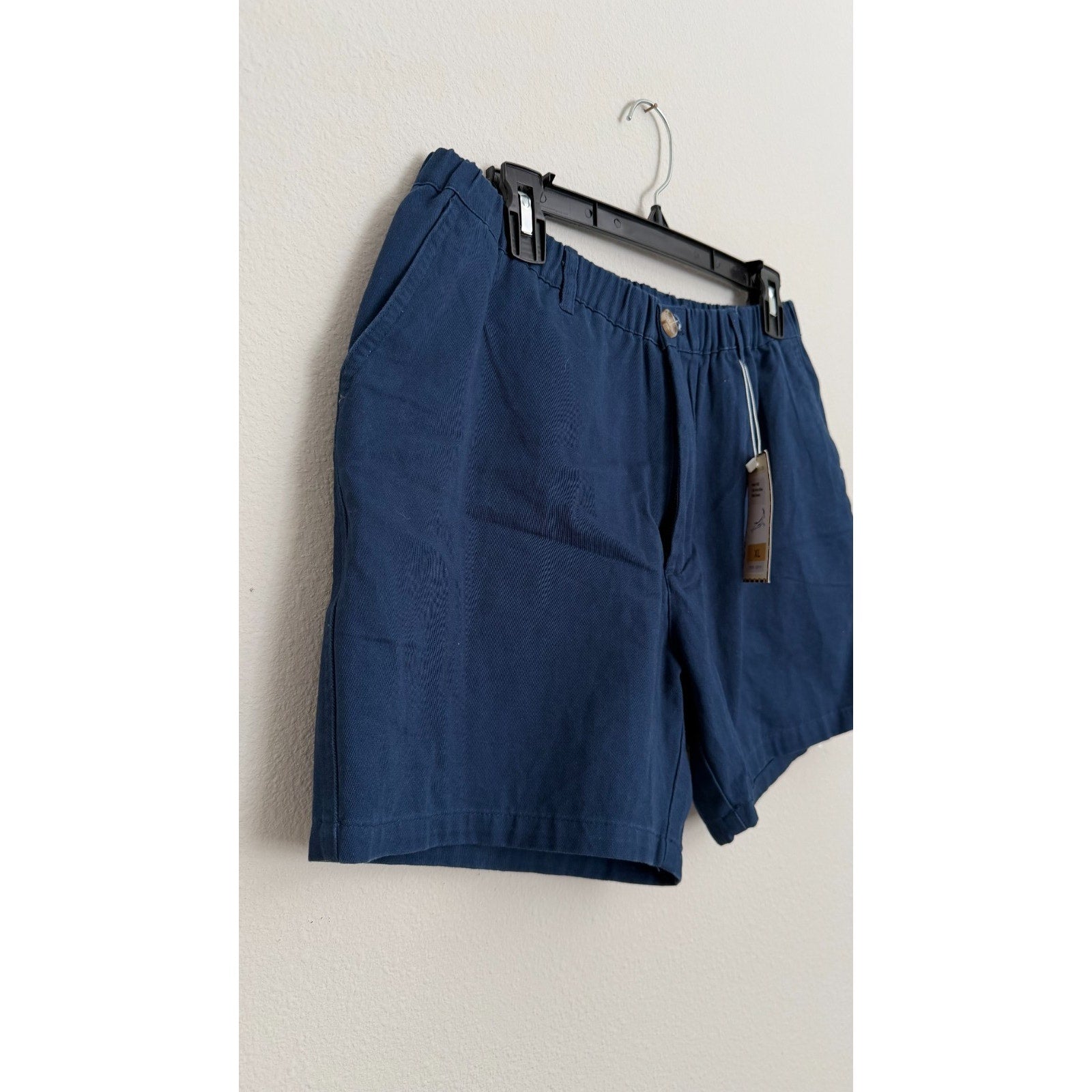 NWT Meripex Apparel Men's Navy Elastic-Waist Shorts 5.5" Inseam XL