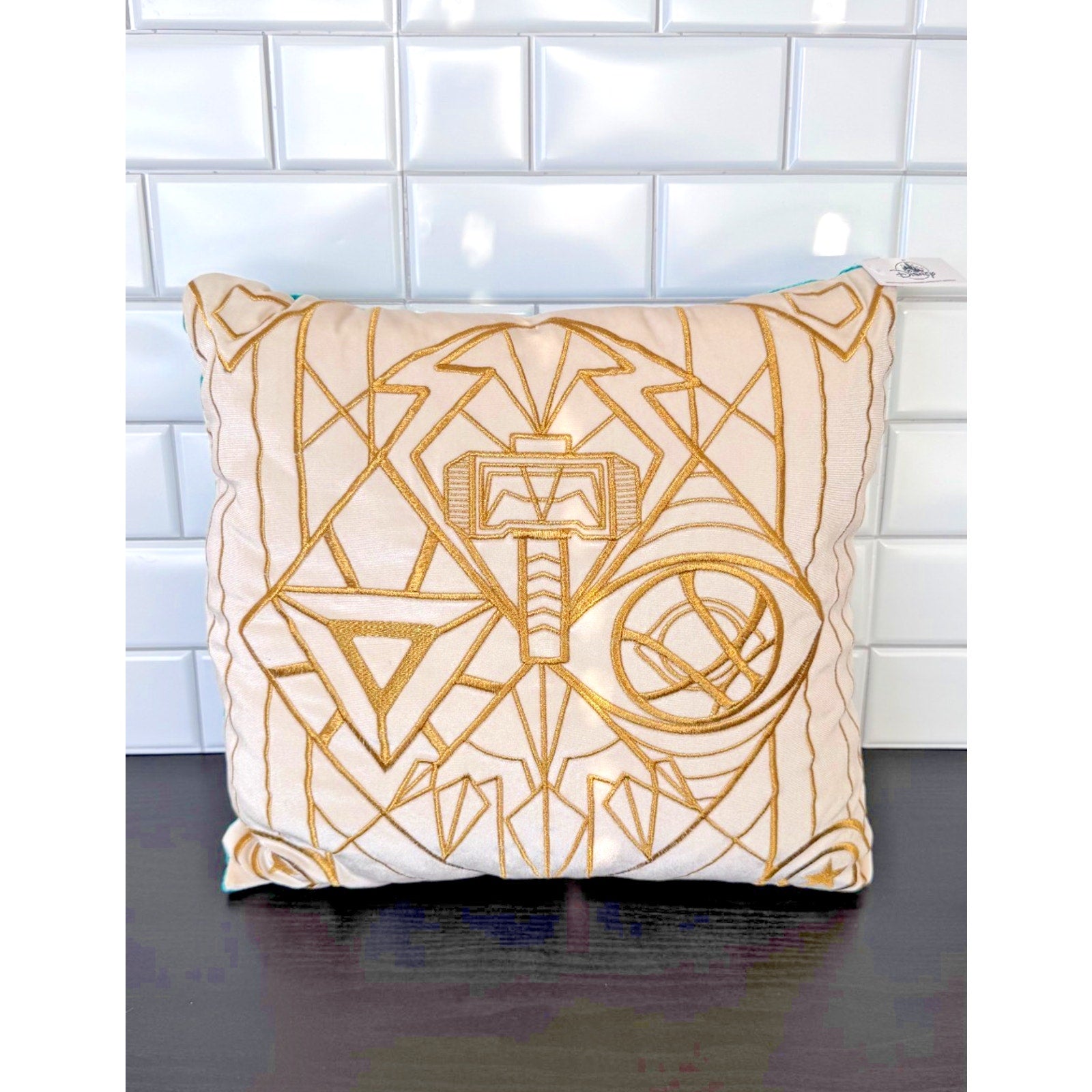 Disney Parks Marvel Avengers Throw Pillow Embroidered Design | 14”x14"