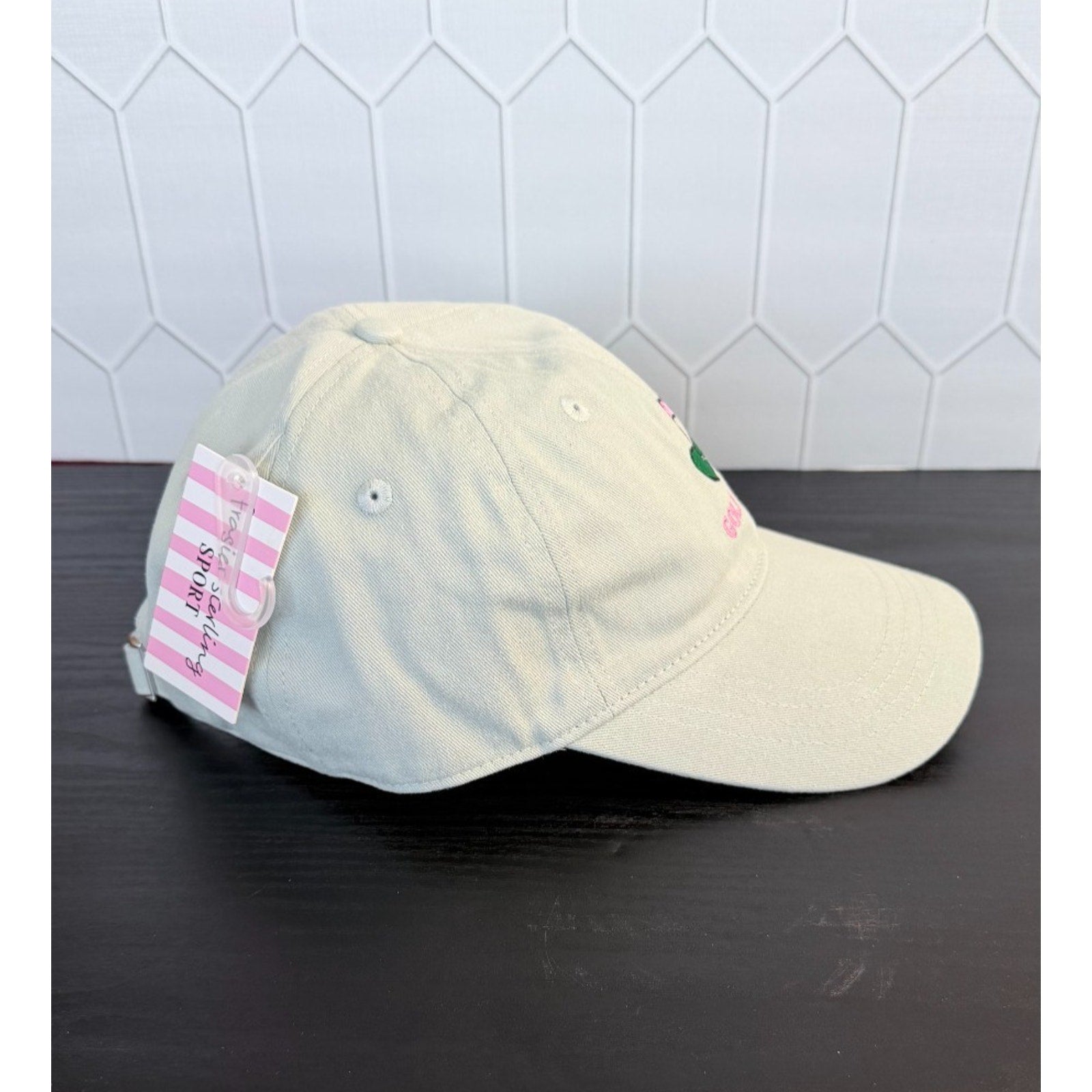 NEW Frasier Sterling "Golf Club" Adjustable Baseball Cap - Cream