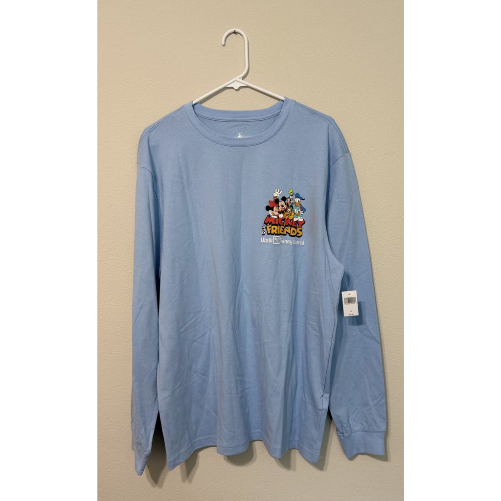 Disney Parks Mickey & Friends Long Sleeve T-Shirt - Adult Size Large