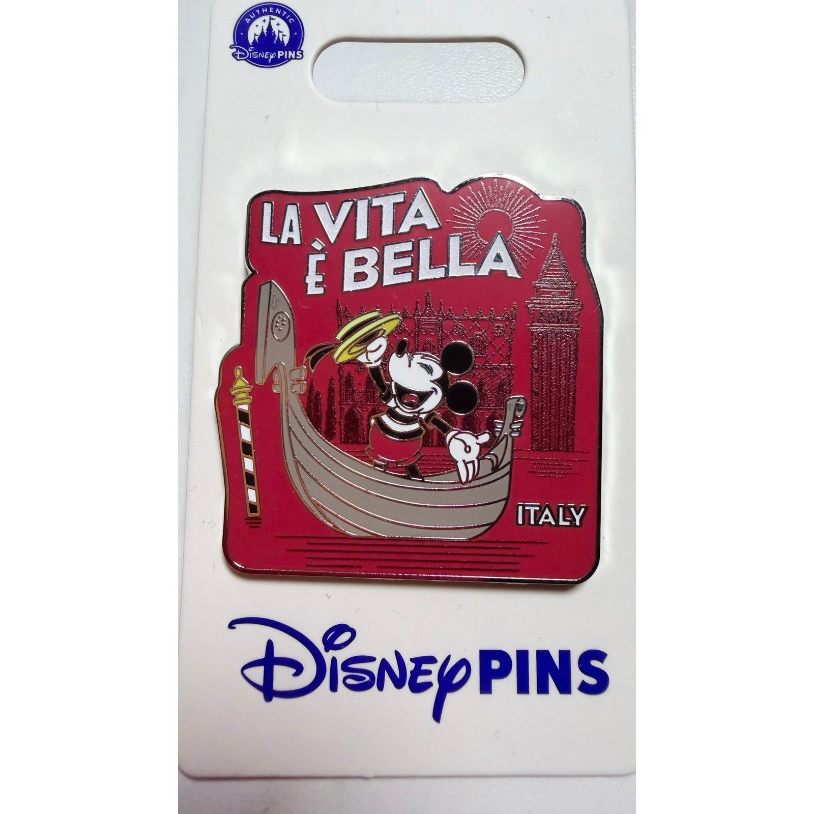 Disney Parks EPCOT Italy Pavillion Mickey Mouse La Vita È Bella Pin 2024 NEW