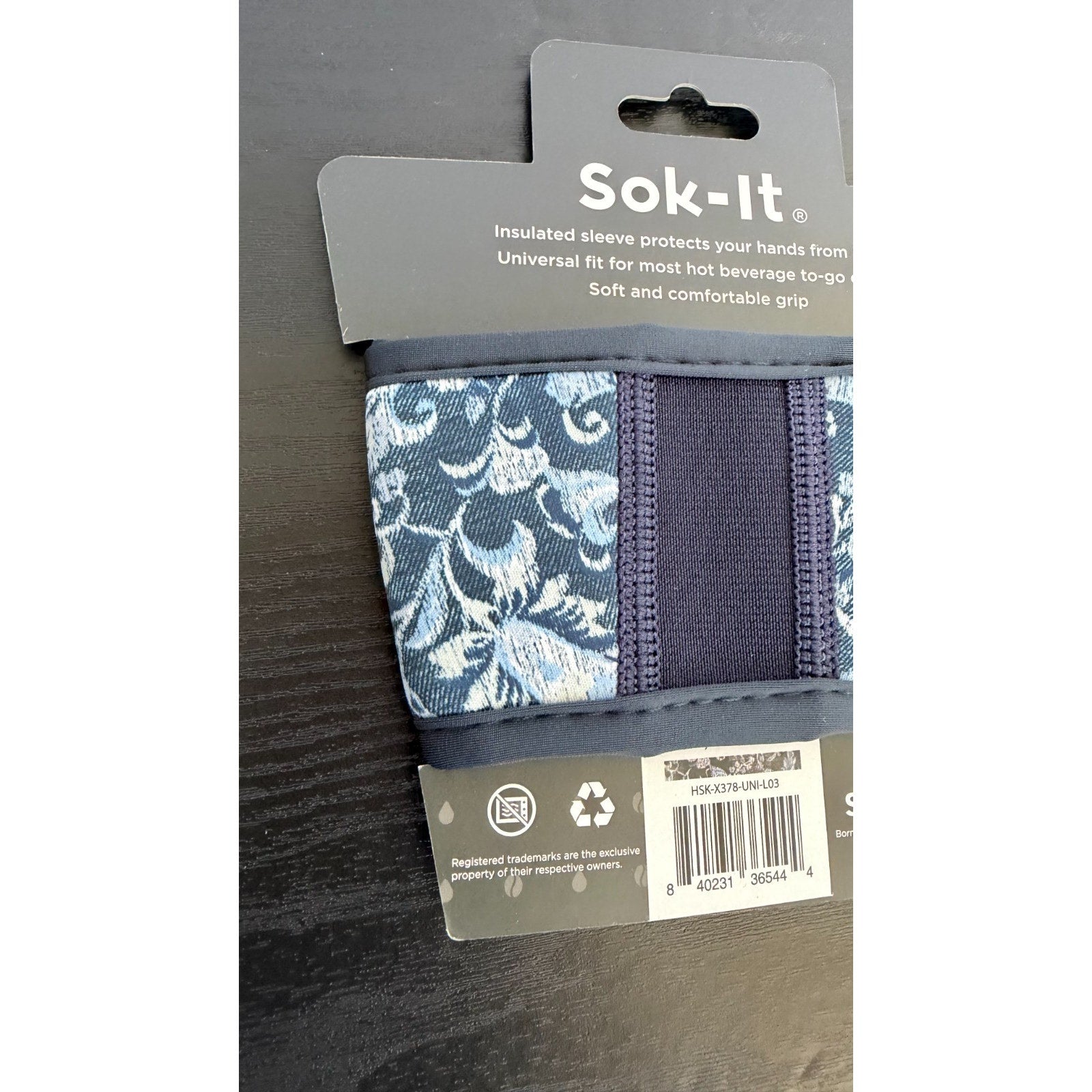HotSok "Paisley Patchwork" Insulated Hot Coffee Sleeve - Boho Print NWT