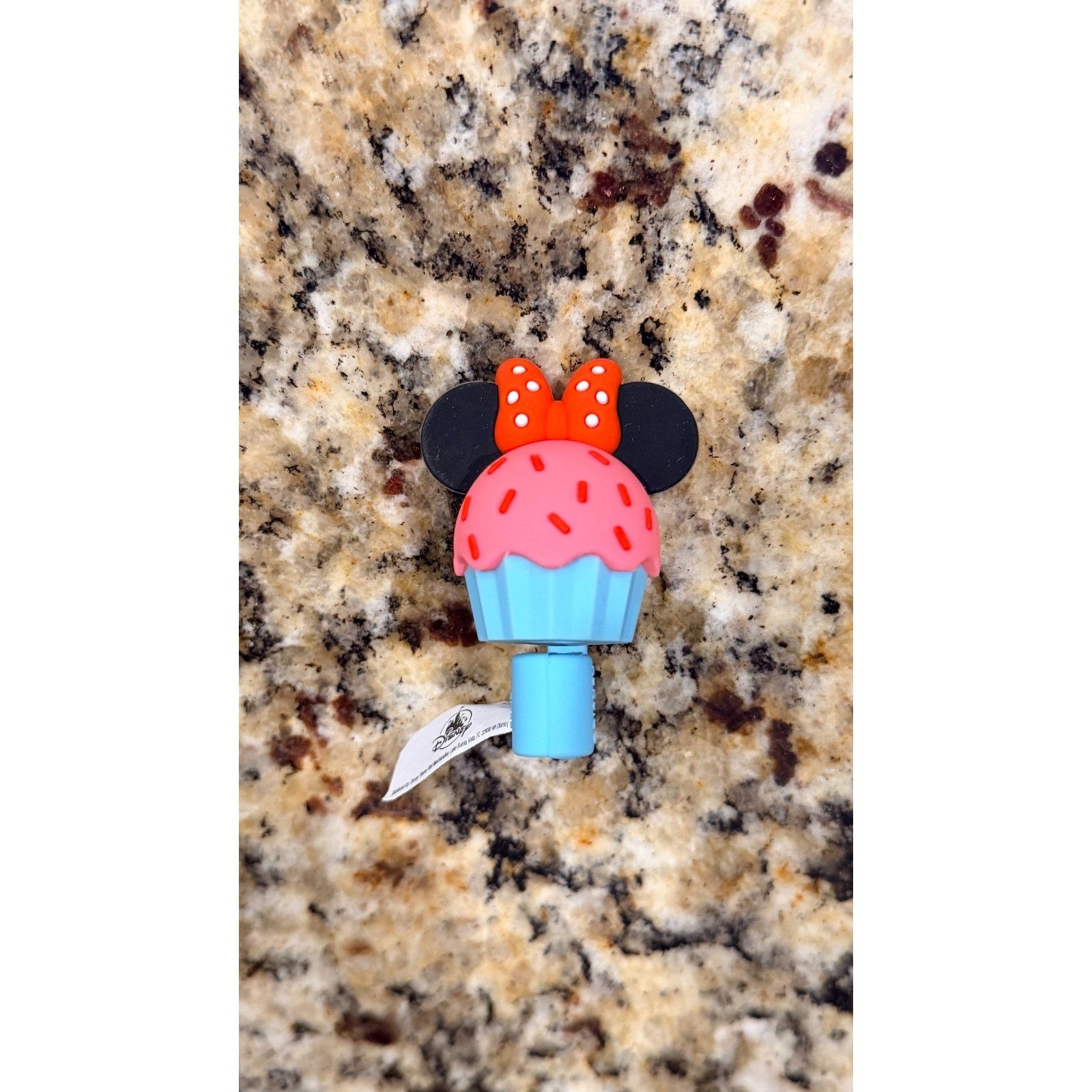 Disney Parks Minnie Mouse Ear Cupcake Straw Topper - NEW