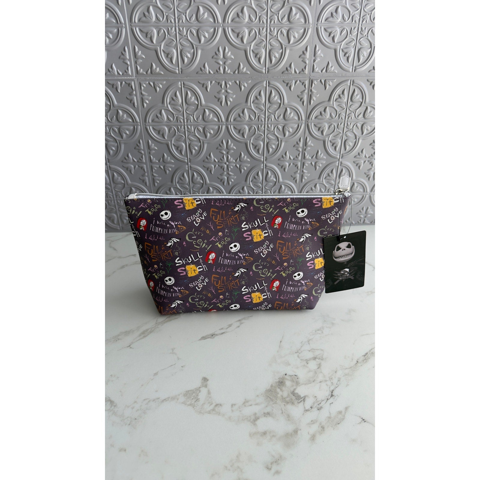 Disney The Nightmare Before Christmas Jack Skellington Makeup Bag NEW