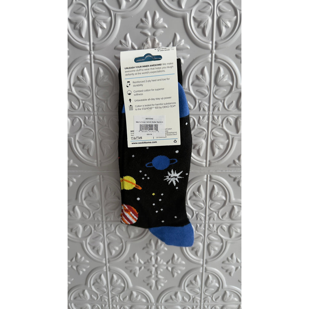 Sock It To Me Men's NASA Solar System Crew Socks NWT (Size 7-13)