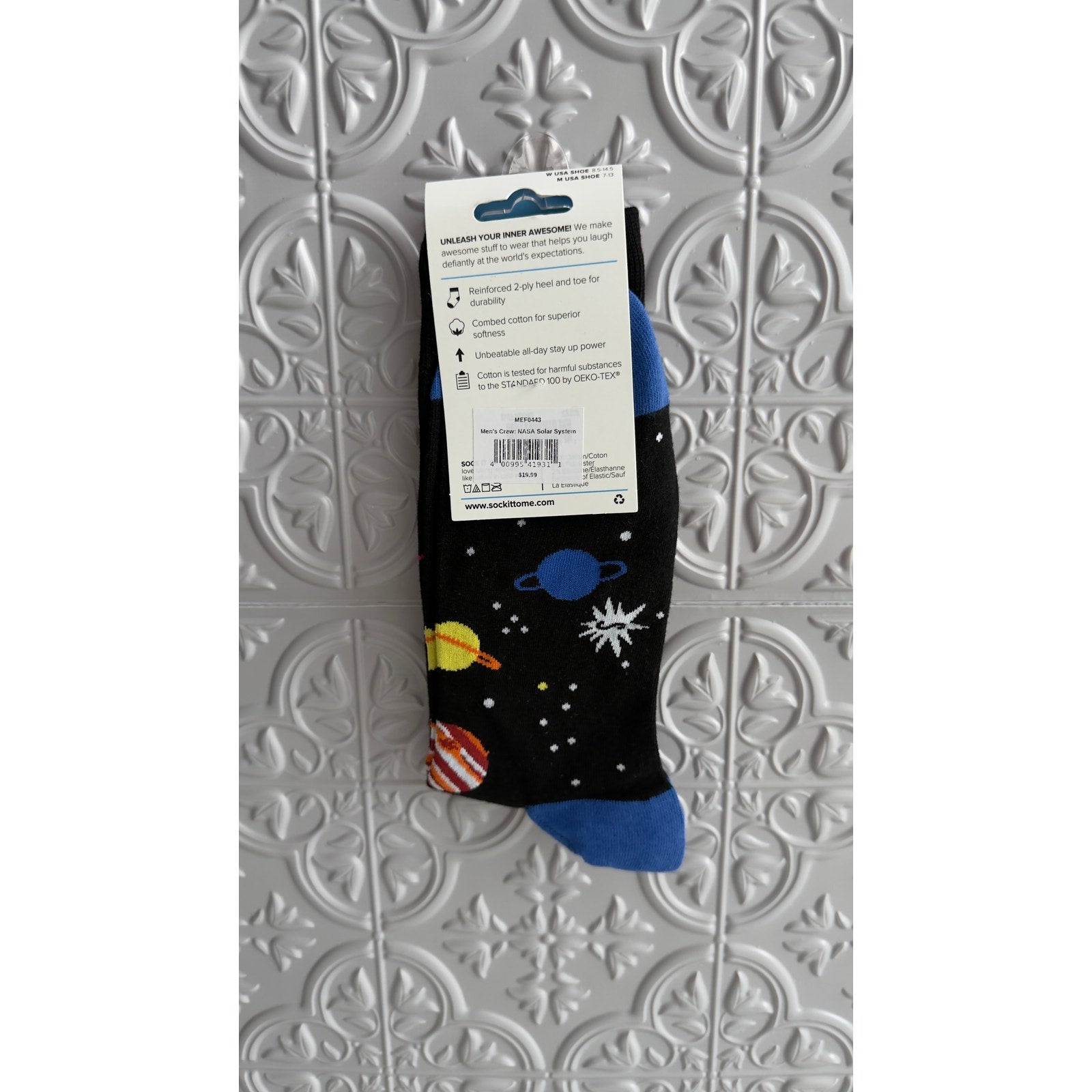 Sock It To Me Men's NASA Solar System Crew Socks NWT (Size 7-13)